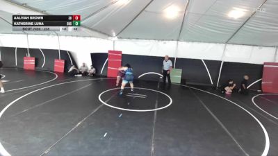 235 lbs Cons. Semi - Aaliyah Brown, SoCal Bears vs Katherine Luna, Downey High School