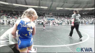 37 lbs Consi Of 16 #2 - Payslinn Anson, Newkirk Takedown Club vs Hadley King, Bartlesville Wrestling Club