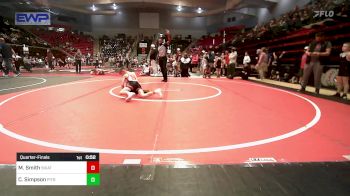 70 lbs Quarterfinal - Miller Wayne Smith, Skiatook Youth Wrestling vs Caleb Simpson, Pitbull Wrestling Academy