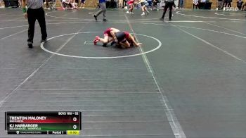52 lbs 1st Place Match - Trenton Maloney, Bad Karma vs Kj Harbarger, Roughhouse / Hempfield