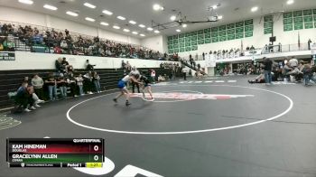 110 lbs Quarterfinal - Gracelynn Allen, Lyman vs Kam Hineman, Douglas