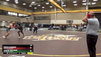 285 lbs 1st Place Match - Austin Williams, Delaware Valley vs Mitch Sanders, Baldwin Wallace