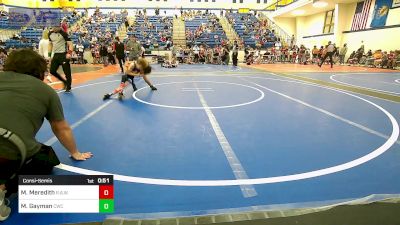 73 lbs Consolation - Matthew Meredith, R.A.W. vs Mari Gayman, Claremore Wrestling Club