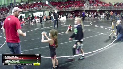 40-42 lbs 3rd Place Match - Clara Coufal, Broken Bow Wrestling Club vs Leticia Valles, Gering Wrestling Club