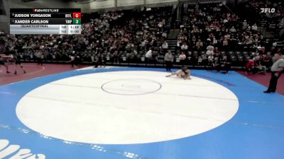 4A 175 lbs Quarterfinal - Xander Carlson, Timpanogos vs Judson Yorgason, West Field