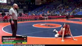 110 lbs Champ. Round 1 - Victoria Macias, Burlington (Central) vs Maddaline Bryant, Charleston