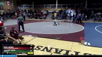 132 lbs Cons. Round 4 - Hunter Hawk, Freeman vs Dax Larsen, Coeur D`Alene High School