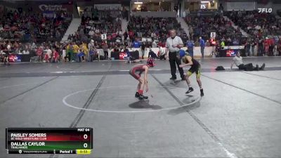 50 lbs Champ. Round 1 - Paisley Somers, DC Gold Wrestling Club vs Dallas Caylor, Trailhands