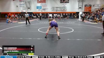 140 lbs Semifinal - Kaci Anderson, Baker/Powder Valley vs Madelyn Russell, Banks