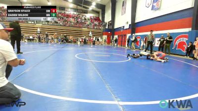 92 lbs Rr Rnd 1 - Grayson Stultz, Caney Valley Wrestling vs Zaiden Wilson, HURRICANE WRESTLING ACADEMY
