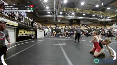 60 lbs Consolation - Wyatt Tate, Bridge Creek Youth Wrestling vs Whitten Rowell, Elgin Wrestling