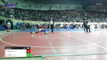 88 lbs Round Of 32 - Sawyer Dorton, Grove Takedown Club vs Aden Arres, Moore JH