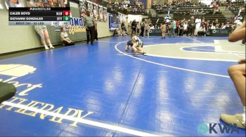 55 lbs 3rd Place - Caleb Boyd, Harrah Little League Wrestling vs Giovanni Gonzales, Standfast