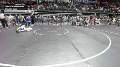 65 lbs Round Of 32 - Timothy Johannemann, Apex vs Grayson Meng, Williamstown Braves