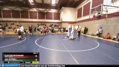 58 lbs Quarterfinal - Sam Russell, Grantsville Wrestling Club vs Clayton Buchanan, West Jordan