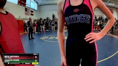 100 lbs Cons. Round 2 - Madison Egger, Ignacio vs Bryn Oesterle, Coal Ridge