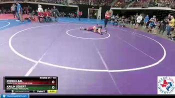 113 lbs Quarterfinal - Ayden Leal, Texas Style Wrestling Club vs Kailin Sebert, Best Trained Wrestling