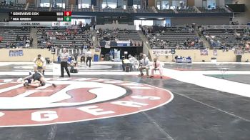 107 lbs Cons. Semi - Mia Green, North Hardin vs Genevieve Cox, Woodford County