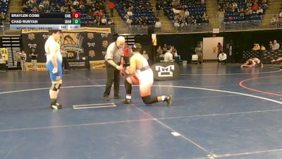 252 lbs Round Of 32 - Braylen Cobb, Carlisle vs Chad Runyan, Sharpsville