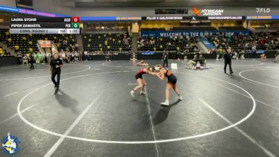 120 lbs Cons. Round 2 - Laura Stohr, Algona vs Piper Zamastil, Prairie, Cedar Rapids