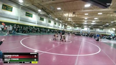 90 lbs Semifinal - Kooper Styles, White Lake vs Brock Connor, Howard