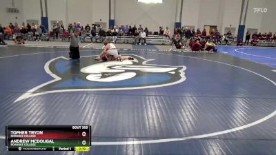 157 lbs 1st Place Match - Andrew McDougal, Roanoke College vs Topher Tryon, Roanoke College