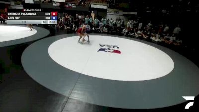 115 lbs Barbara Velazquez, KTWA-Kings-Tulare Wrestling Association vs Aris Fry, SAWA - Sacramento Area Wrestling Association
