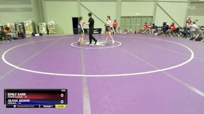 115 lbs Placement Matches (8 Team) - Emily Sarr, Pennsylvania vs Olivia Adams, Virginia