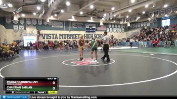 145 lbs Semifinal - Morgen Cunningham, Temecula Valley vs Christian Sablan, Murrieta Mesa