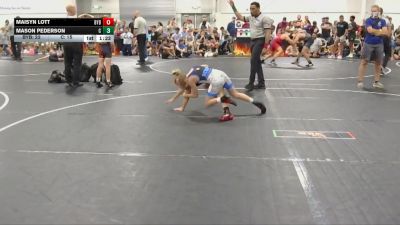 90 lbs Finals (2 Team) - Maisyn Lott, Backyard Brawlers vs Mason Pederson, Cartel