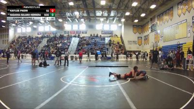 100 lbs Champ. Round 1 - Kaylee Padin, YIC vs Hadassa Majano Herrera, Winter Springs High School