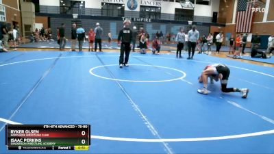 75-80 lbs Round 1 - Ryker Olsen, Northside Wrestling Club vs Isaac Perkins, Sanderson Wrestling Academy