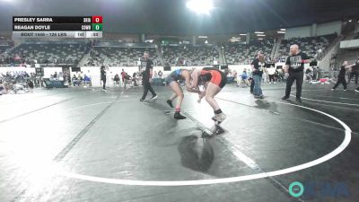126 lbs Consi Of 8 #1 - Presley Sarra, Skiatook Youth Wrestling vs Reagan Doyle, Cowboy Wrestling Club