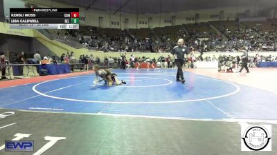 84 lbs Quarterfinal - Kensli Moss, Clinton, Ok vs Lisa Caldwell, Del City JH