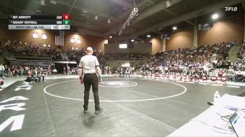 3A 132 lbs 1st Place Match - Jet Abbott, Juab vs Grady Roybal, Union