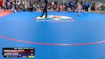 70-74 lbs Quarterfinal - Harlee Wilson-Jordan, Mat Demon Wrestling Club vs Journiee Zuniga, Toppenish USA Wrestling Club