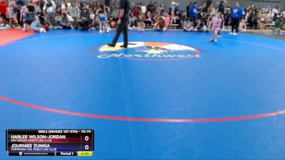 70-74 lbs Quarterfinal - Harlee Wilson-Jordan, Mat Demon Wrestling Club vs Journiee Zuniga, Toppenish USA Wrestling Club