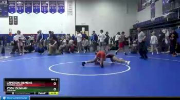 120 lbs 5th Place Match - Jameson Siemens, Natrona County vs Cody Dunham, Sheridan