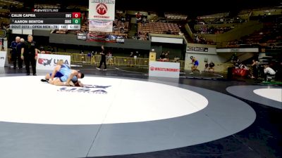 Open Men - 79 lbs Semis - Aaron Benton, Sutter Union High School Wrestling vs Calin Capra, Danville Wrestling Club