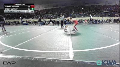 110 lbs Consi Of 8 #2 - Gunner Preston, Enid Youth Wrestling Club vs Brody Buttery, Vian Wrestling Club