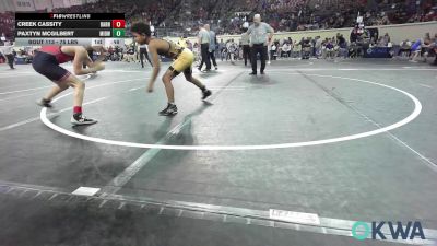 75 lbs 5th Place - Creek Cassity, Barnsdall Youth Wrestling vs Paxtyn McGilbert, Midwest City Bombers Youth Wrestling Club