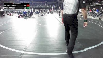 132 lbs Quarterfinal - Delaney Kiernan, Hillsborough vs Nadia Johnson, Gloucester City