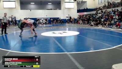 160 lbs Quarterfinal - Hunter Bras, Soldotna vs Sebastion Echak, Colony High School