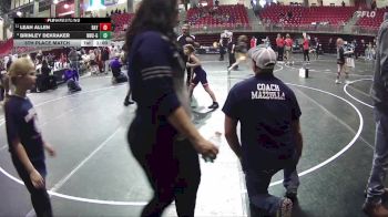 82 lbs 5th Place Match - Brinley Dekraker, Norris Wrestling Club - Girls vs Leah Allen, Garden County Wrestling Club