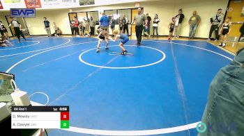 55 lbs Rr Rnd 1 - Derrick Mowdy, Checotah Matcats vs Achilles Cawyer, Jay Wrestling Club