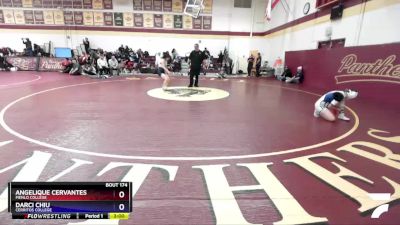 103 lbs Cons. Round 3 - Angelique Cervantes, Menlo College vs Darci Chiu, Cerritos College