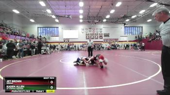 144 lbs Semifinal - Jet Brown, ODESSA vs Kaden Allen, ST THOMAS AQUINAS