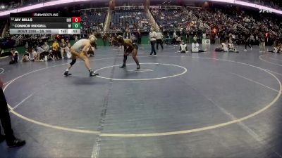 2A 165 lbs Cons. Semi - Connor Ridgell, Wilkes Central High School vs Jay Mills, Lincolnton High School