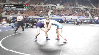 147-D2 Semifinal - Peityn Codding, Wickenburg High School vs Paige Stowe, Crismon