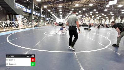 80 lbs Quarterfinal - Cayden Clark, VA vs Carson Raper, NC